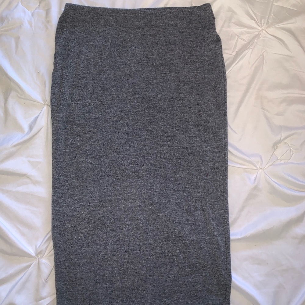 F21 Grey Midi Skirt